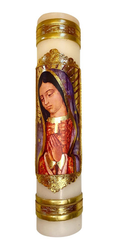 Our Lady Of Guadalupe Bust Candle Cirio De La Virgen De...