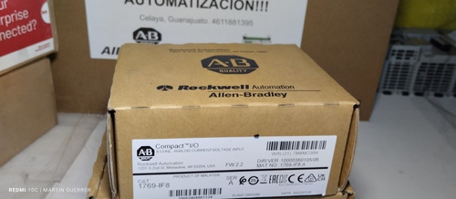 Allen Bradley 1769-if8 Compactlogix 8 Chnl, Analog Current/v