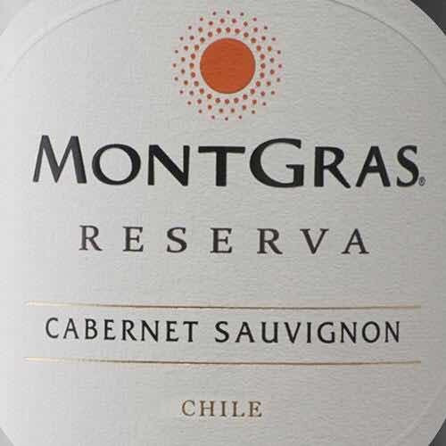 Vinho Montgras, Reserva Cabernet Sauvignon 750ml - Cx 3 Unid