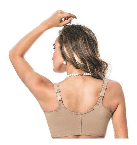 Imagem 2 de 3 de Sutiã Faixa Contensora Pós Cirurgico Prótese 60106 Chocolate