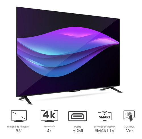 Pantalla Tcl Class 4-series 55 PuLG 4k Uhd Smart Tv Roku Led
