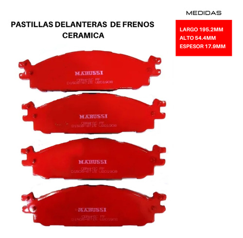 Pastilla De Freno Ford Taurus Limited, Se, Sel 2.0 2016
