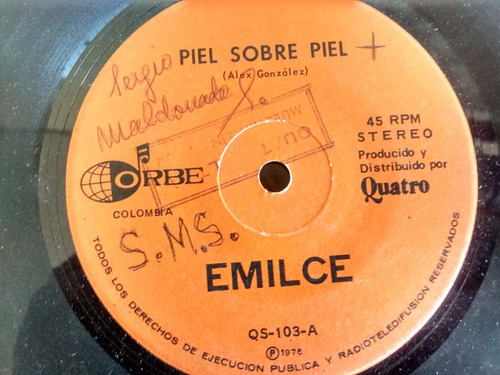 Vinilo  Single De Emilce -esta Es Tu Cancion ( T81