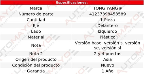 Tolva Salpicadera Delantera Izquierda Tong Yang Altima 07-12