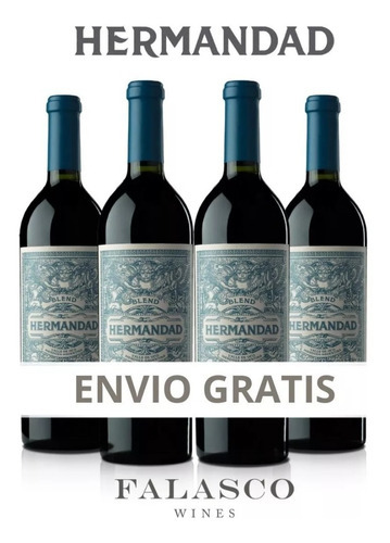 Vino Hermandad Blend Caja X 4 Falasco