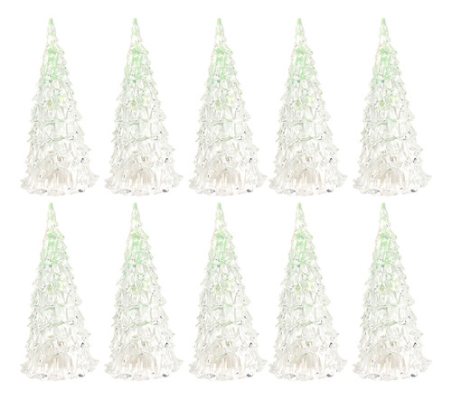 10pcs Colorful Led Color Changing Crystal Christmas Tree Sho
