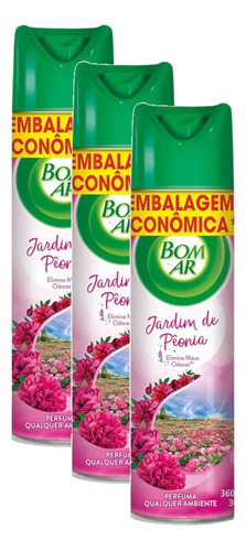 3 Air Wick Bom Ar Adorizador Aroma Jardim De Peônia 360ml