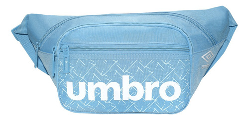 Cangurera Umbro® Riñonera Deportiva Multiusos Bolsillos Color Azul claro Diseño de la tela Lisa