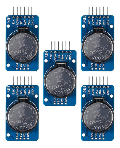 ' 5 Piezas De Modulo Reloj De Tiempo Real Ds3231 Rtc Con