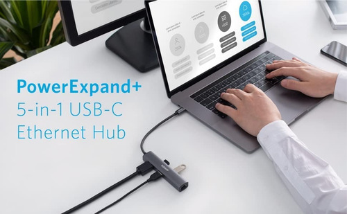 Adaptador Anker Usb-c - 3 Port Usb 3.0 + Hdmi + Red - Pc/mac