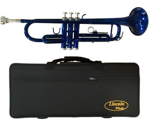 Trompeta Lincoln Jytr-1401bl Bb Azul Con Estuche