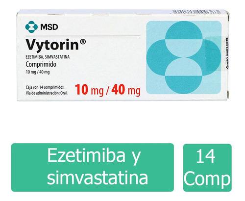 Vytorin 10 Mg / 40 Mg Caja Con 14 Comprimidos