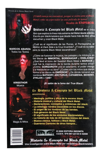 Historia Y Concepto Del Black Metal - Libro