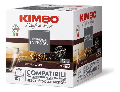 Capsulas Kimbo Intenso Compatible Dolce Gusto - 16 Capsulas