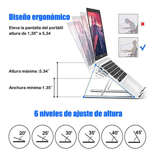 Soporte Para Computadora Portátil De Aleación De Aluminio,