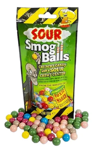 Caramelos Toxic Waste Smog Balls - 85 Grs