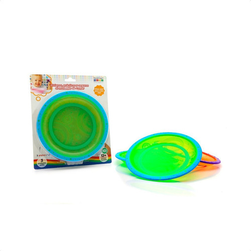 Imagen 7 de 7 de Platos Antideslizantes De Colores Para Bebé -baby Innovation Color Multicuolor