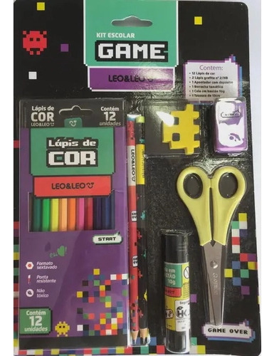 Kit Material Escolar Leo & Leo Game 7 Peças
