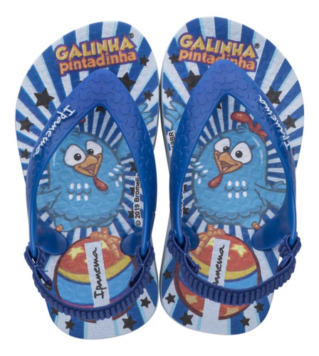 Chinelo Infantil Menino Galinha Pintadinha  26102 Novo Azul