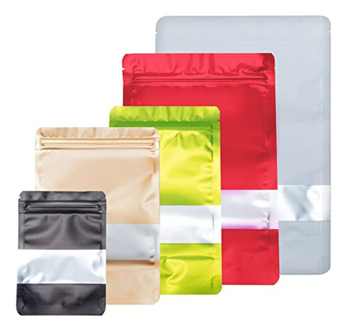 Mylar Bags For Food Storage - Set Of 50 In 5 Sizes, 5 C...