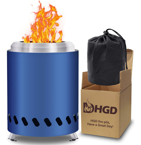 Hoguera De Mesa Portátil Sin Humo Para Exteriores Azul