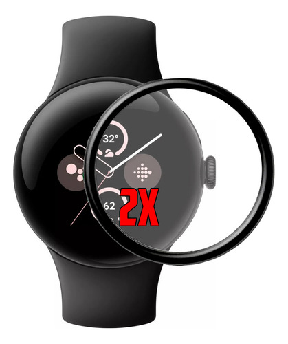 Pelicula 3d Proteção Para Google Pixel Watch 2 Kit Com 2 Uni