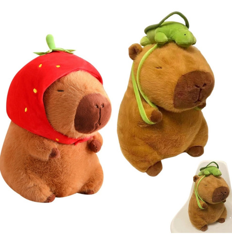 Peluche De Carpincho De 23 Cm, 2 Unidades, Regalo Para Niños