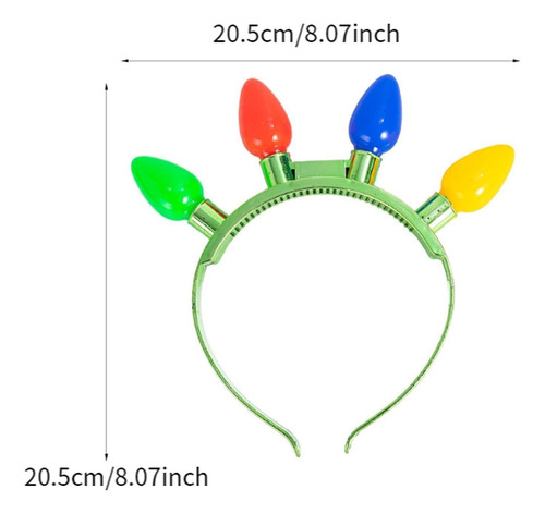 Diadema Con Bombilla Led Intermitente De Navidad, Recuerdos