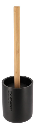Soporte Para Escobilla De Inodoro Negro Mate Con Mango De Ba