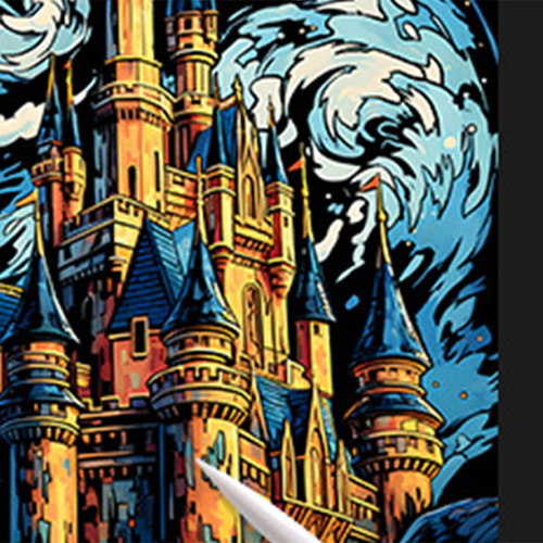Conjunto De Arte Em Papel Para Arranhões, Kit De Castelo