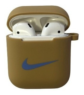 Funda Case Protector Beige Nike Para AirPods Gen 1 Y 2