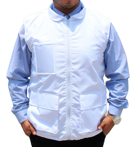 Chaleco Casual Blanco Para Hombre Impermeable 