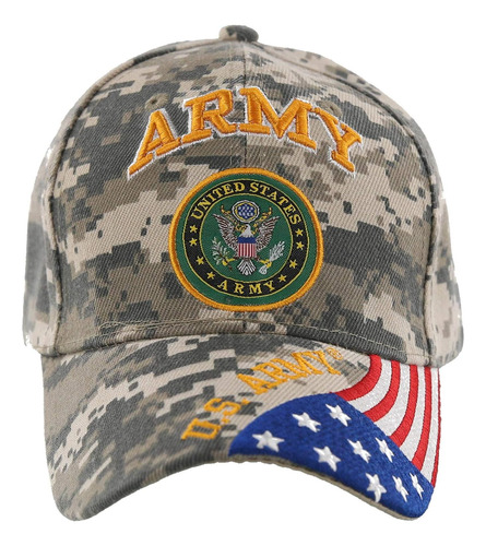 Gorra Bordada Con Diseño De Camuflaje Del Ejército