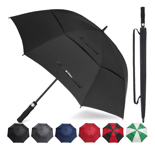 Aceiken Golf Umbrella Cortavientos Grande 62 Pulgadas, Doble