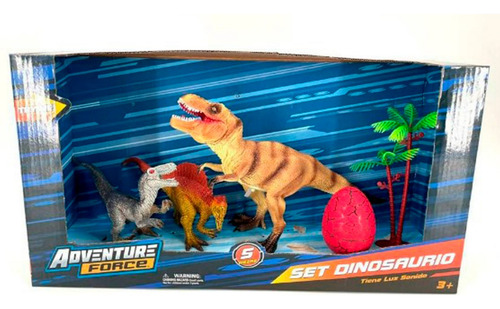 Paquete De Dinosaurios Diorama 5 Pzs 3 Dinos Huevo Y Palmera (Usado)