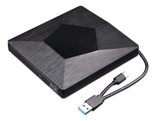 Unidad Externa De Cd Dvd Blu-ray Wintale Con Usb 3.0 Usb-c