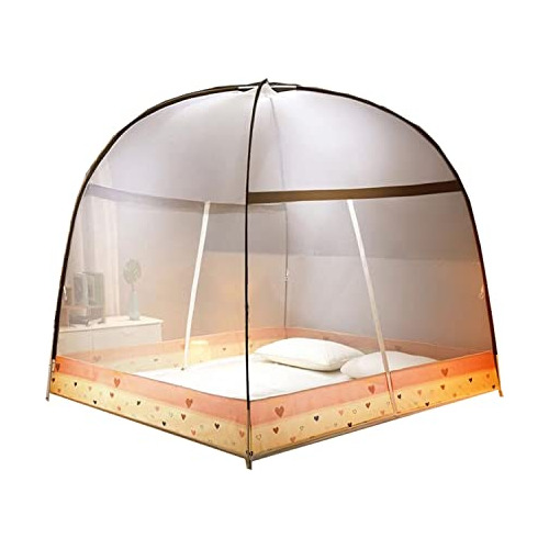 Mosquitera Emergente Cama Doble Individual Puerta Doble Con 