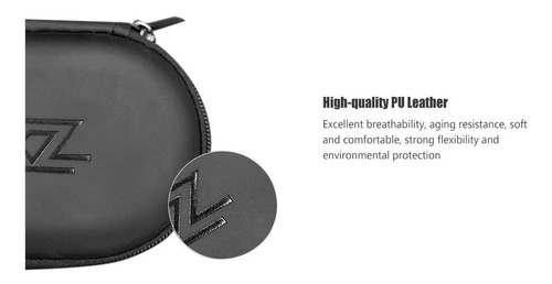 Imagen 3 de 8 de Auriculares Kz Funda Estuche Original Semi Rigidas Cuero - Representante Oficial Kz