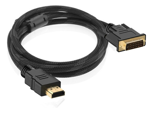 Cabo Hdmi Para Dvi 2 Metros Gold Trançado Original Blindado