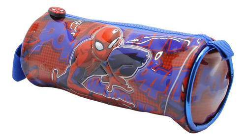 Cartuchera Escolar Spiderman Marvel Tubo Color Rojo Liso