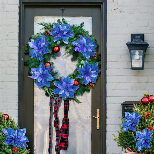 12 Flores De Nochebuena De Navidad, Flores De Nochebuena