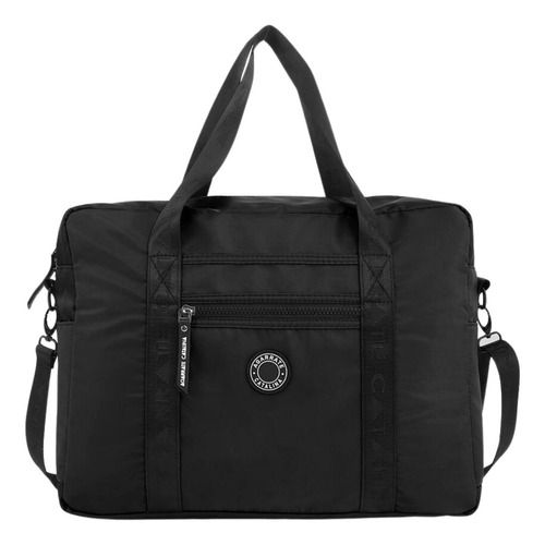 Bolso Maternal Aleli Agarrate Catalina Negro Liso Si