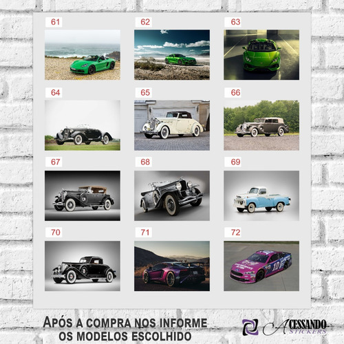 Imagem 7 de 10 de 5 Pôster Cartaz Carro Esport Classico P/ Emoldurar 20x30 - 1