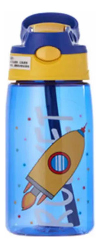 Botella De Agua Cantimplora Con Popote 480ml