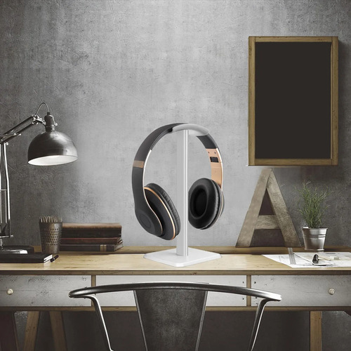 Soporte Escritorio Auriculares Aluminio En T Organizador