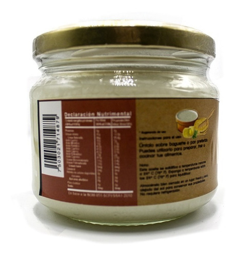 Imagen 2 de 2 de Aceite De Coco Con Esencia A Mantequilla Enature 250 Ml