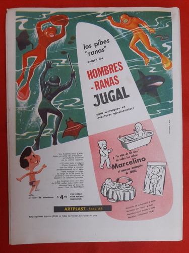 Hombres Rana Jugal Publicidad Antigua En Revista Billiken