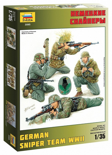 German Sniper Team Ww2 By Zvezda # 3595  1/35