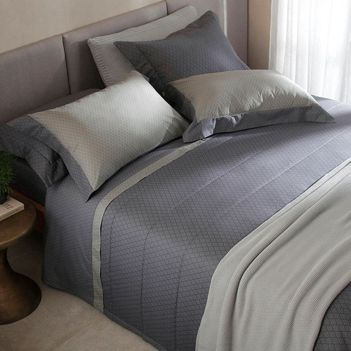 Jogo De Cama Queen Gran Percal Buddemeyer Gavin Estamp. 4 Pç