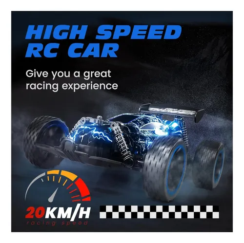 Coche Teledirigido Tecnock 1:18 2WD – Velocidad Máxima De 20 Km/h, Buggy Todoterreno Con Batería Recargable Para 50 Minutos, Mando 2.4 GHz, Regalo Para Niños Y Niñas